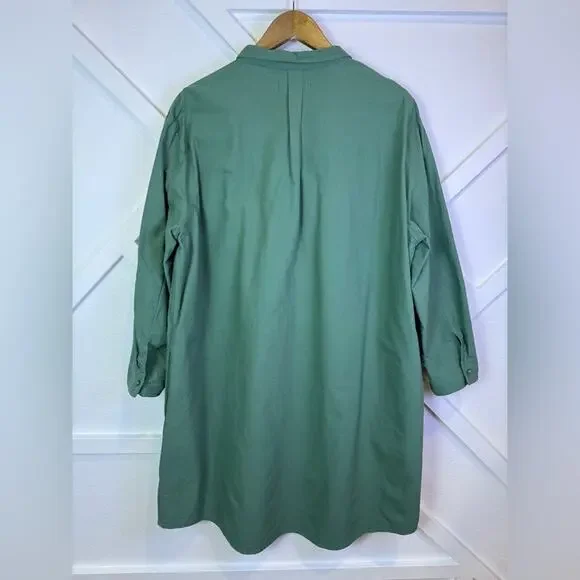 Tuckernuck Pomander Place Green Polly 3/4 Sleeve Mini Collar Dress Size XXL - Picture 7 of 13